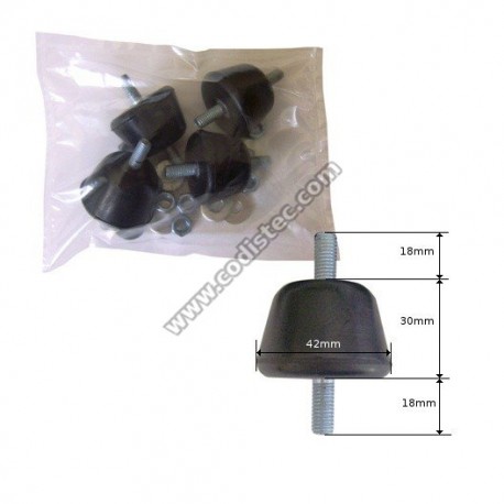 shock capacity absorber energy 100K Rubber pack  absorber shock Codistec